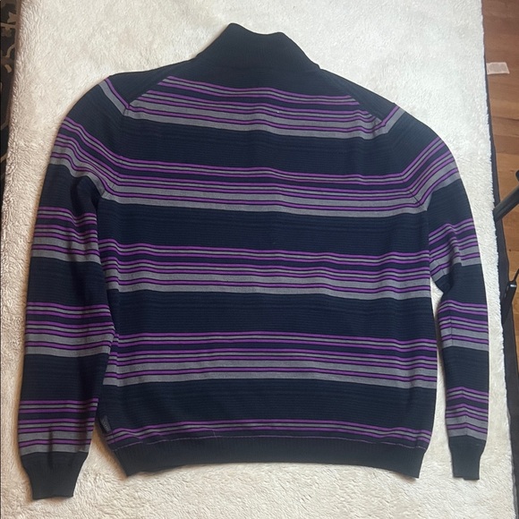 Hugo Boss 100% Virgin Wool Men's Striped Sweater sz XL - Picture 11 of 11